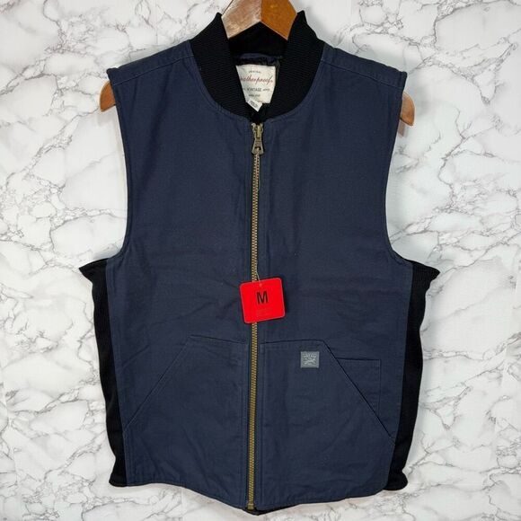 Weatherproof Men’s Canvas Vest sz M Outerwear Fleece Quilted NEW #F624 - Picture 1 of 6